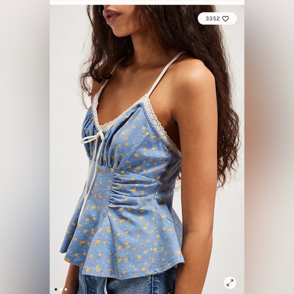 Free People Tops - Free People Sammi Tank. NWT. Allure blue combo